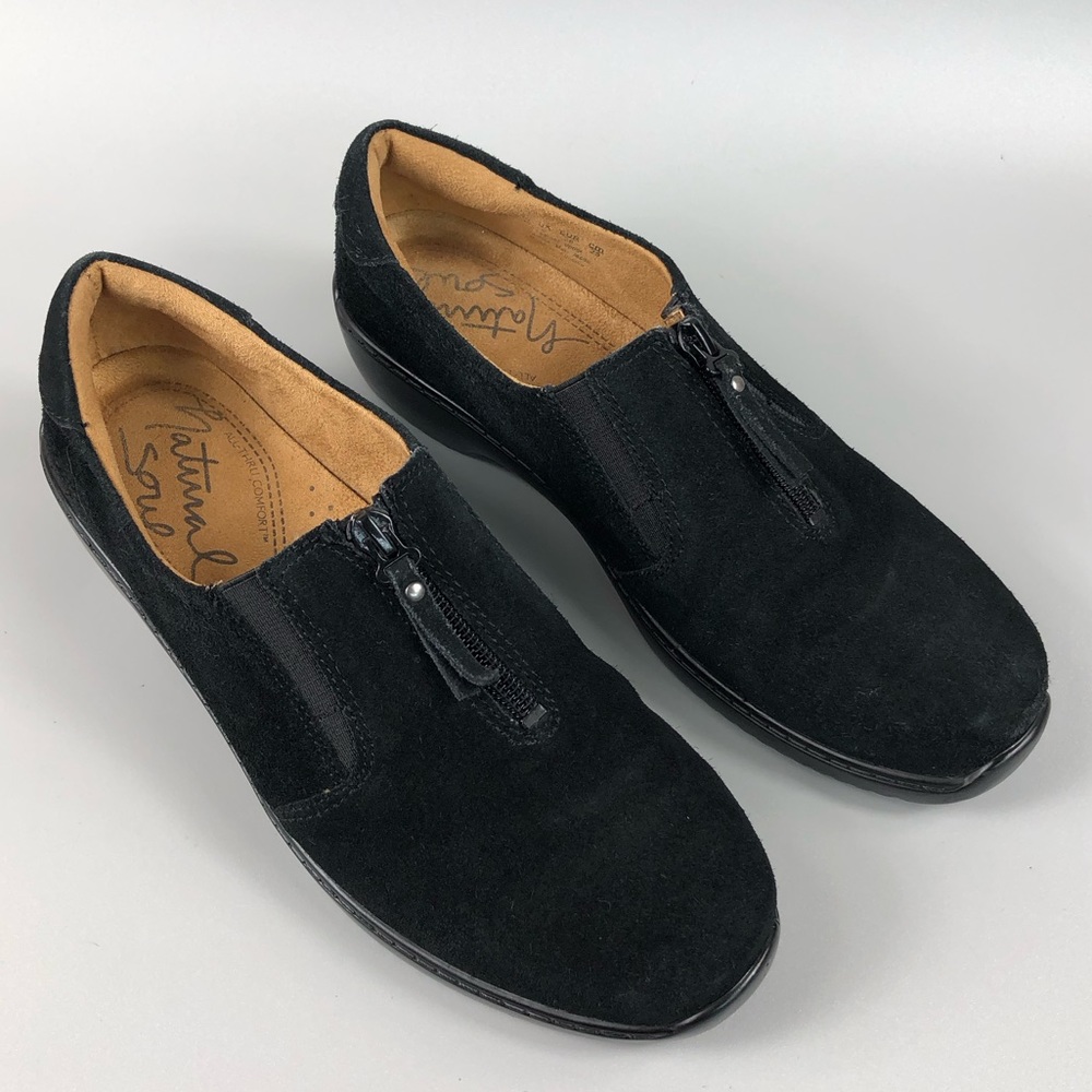 Natural Soul Luxe Women’s Suede Slip On Shoes Size 8M